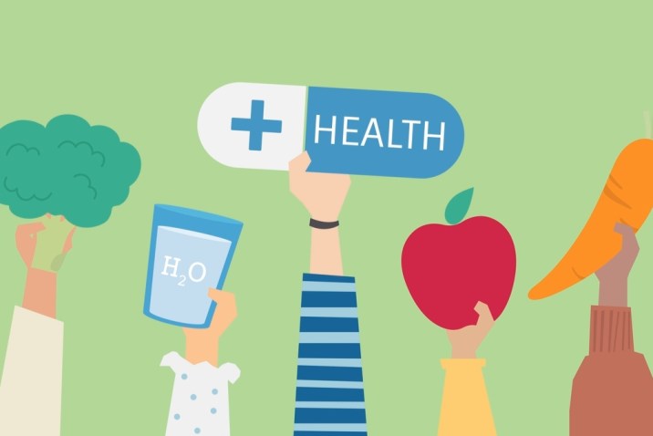 Holding healthy food and water for digestion