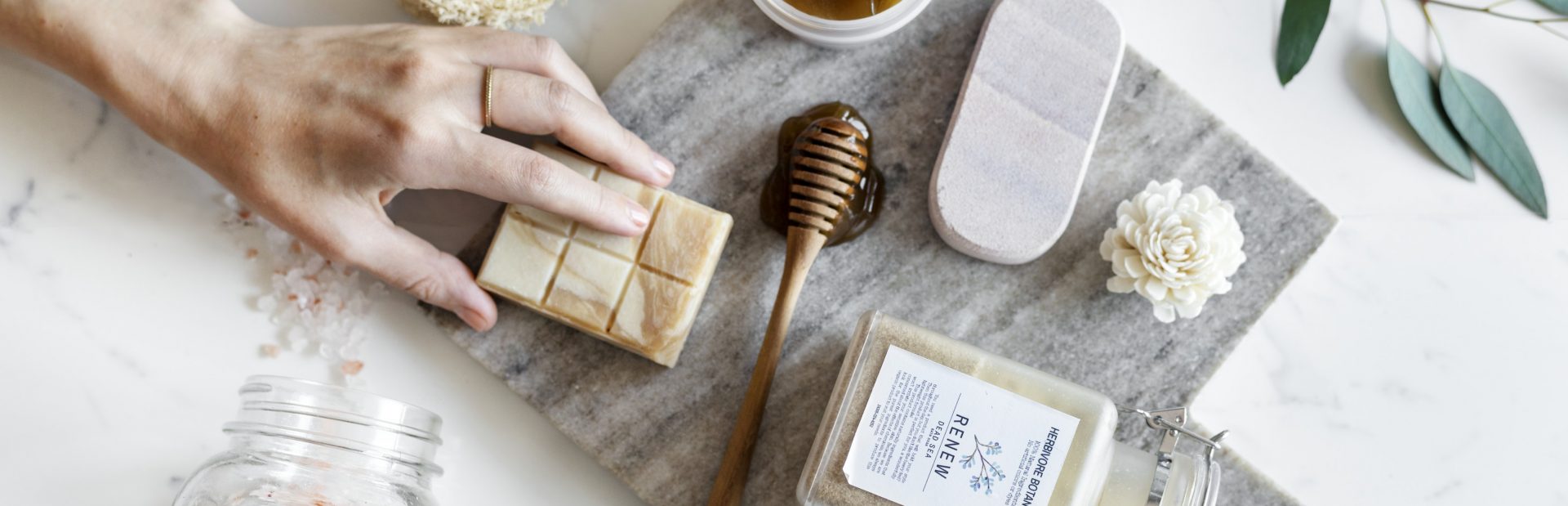 Woman making aromatherapy ingredients