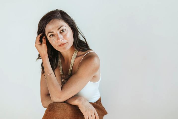 Woman managing stress